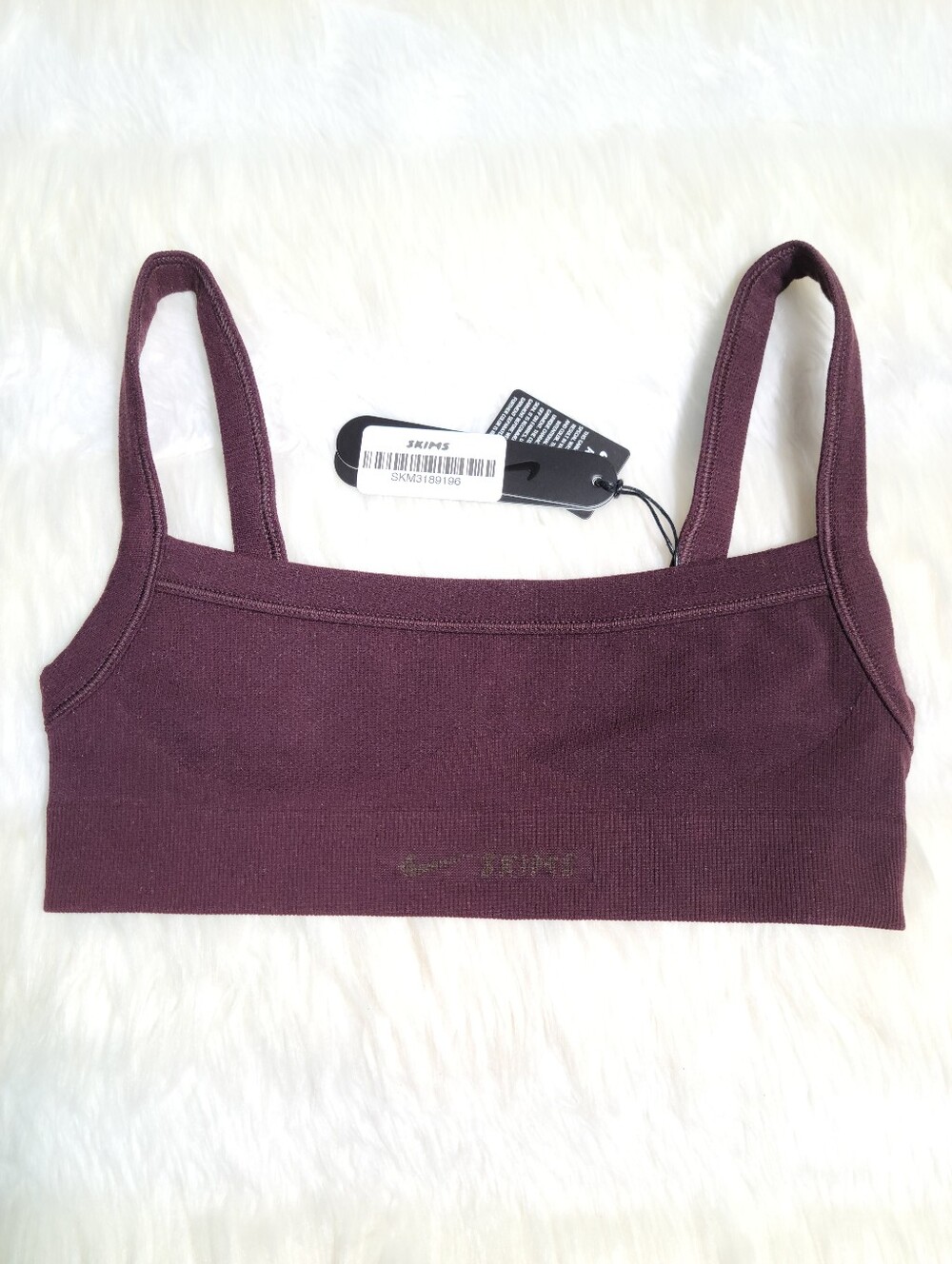 Nike SKIMS Vintage Seamless Cami Bra Purple Currant Women XS NEW